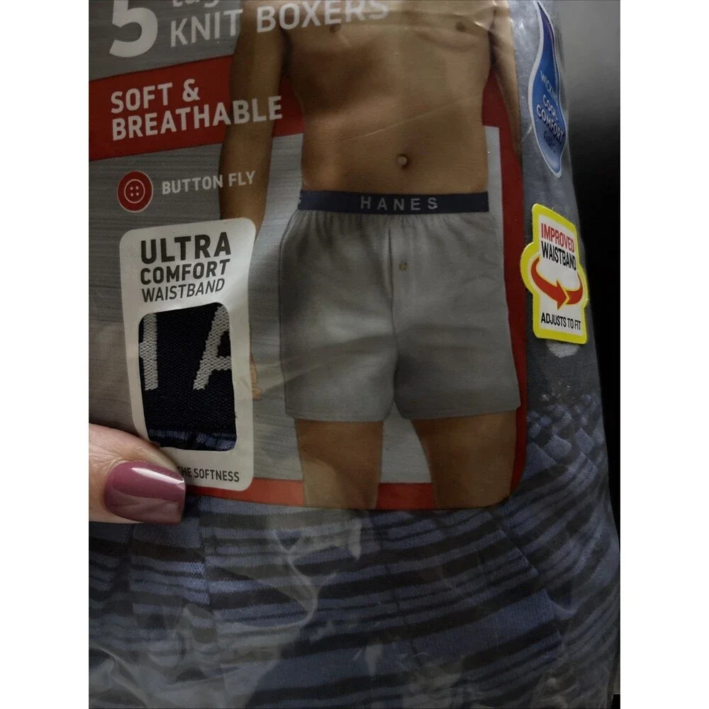Hanes Ultimate Boxers Shorts Tagless Men's 5 pack Classic Soft Cool Comfort Sz S